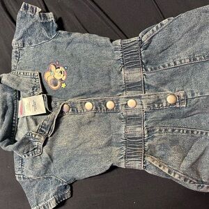 Disney Blue Jean Jacket with Cartoon Design
